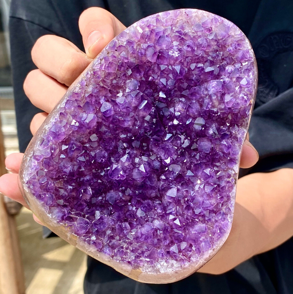 2.89LB Natural amethyst cave quartz crystal cluster mineral specimen healing