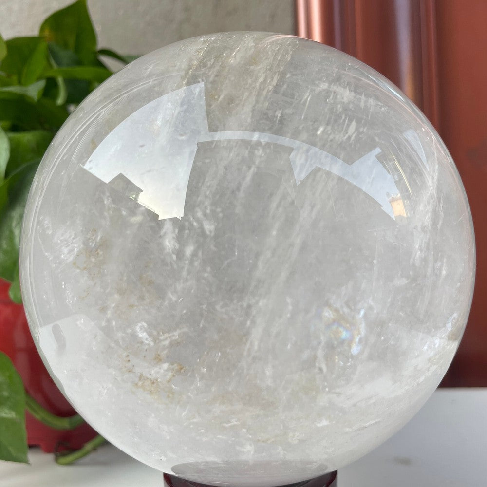3440g Natural White Clear Crystal Ball Quartz Gemstone Sphere Reiki Healing