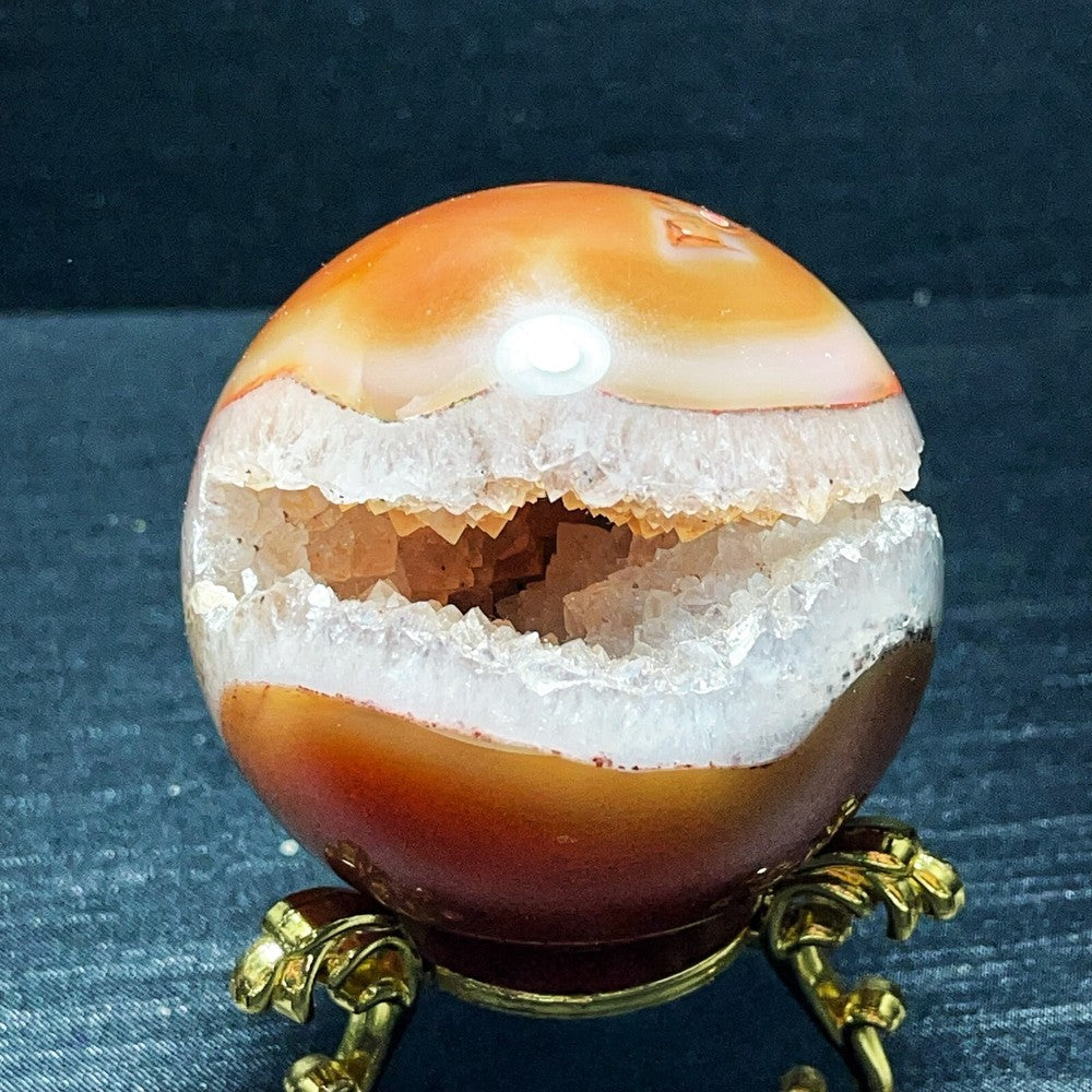 428G Natural Polished Colorful Agate Geode crystal Cave Agate