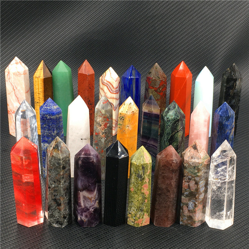 Wholesale~Natural Quartz Obelisk Crystal Tower Point Wand Reiki Healing Gift