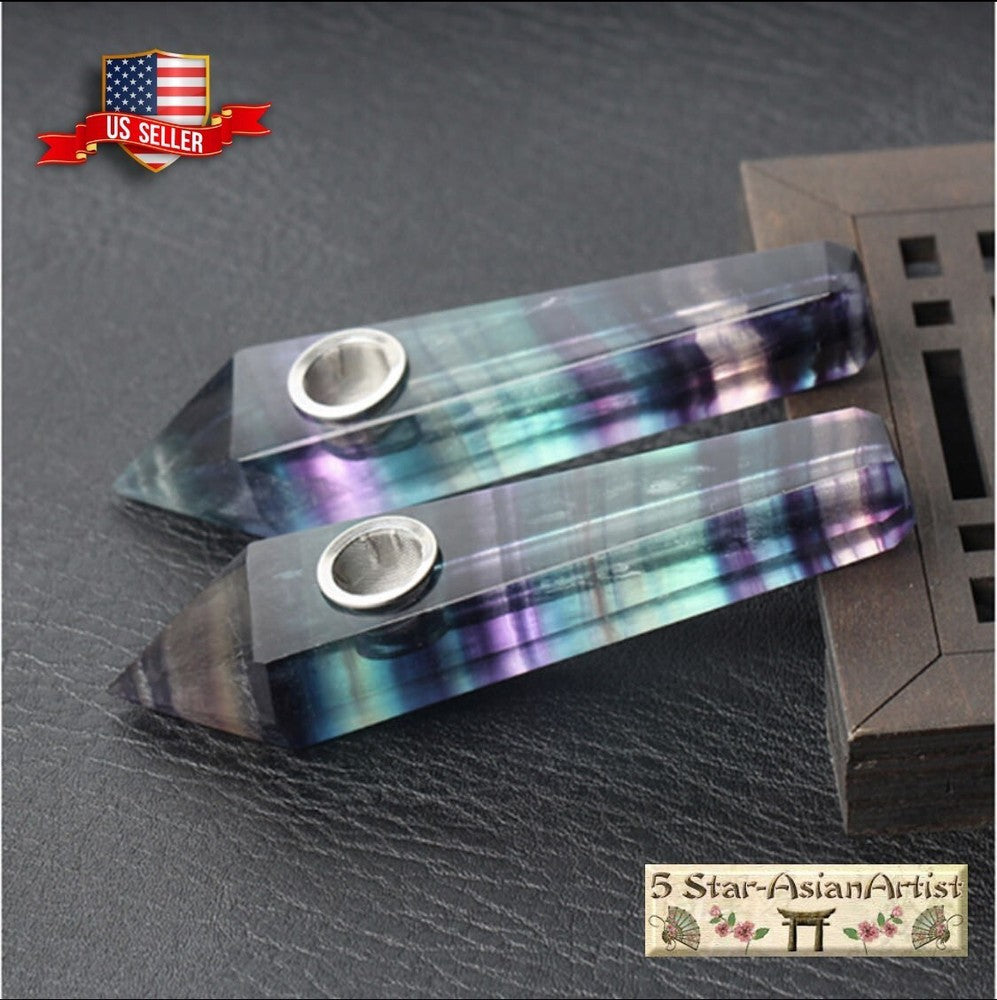 New Natural Gemstone Pipes Quartz Smoking Crystal Pipe Hand Spoon Pipe Fast Ship