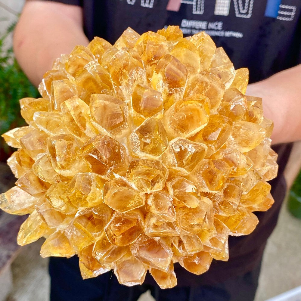 3.29LB Newly Discovered Yellow Phantom Quartz Crystal Cluster Mineral Sample.