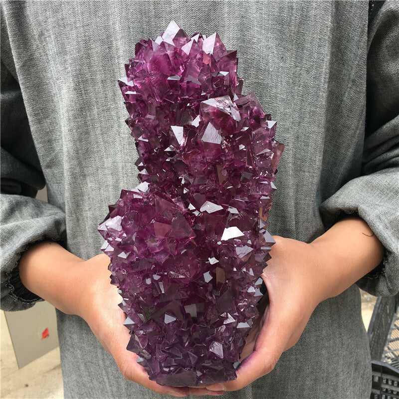5.7-6.6LB Rare Purple Alunite Crystal Mineral Specimen Point Reiki Healing