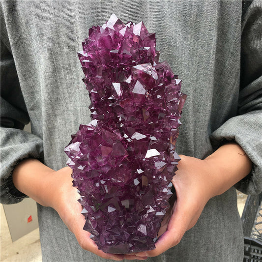 5.7-6.6LB Rare Purple Alunite Crystal Mineral Specimen Point Reiki Healing