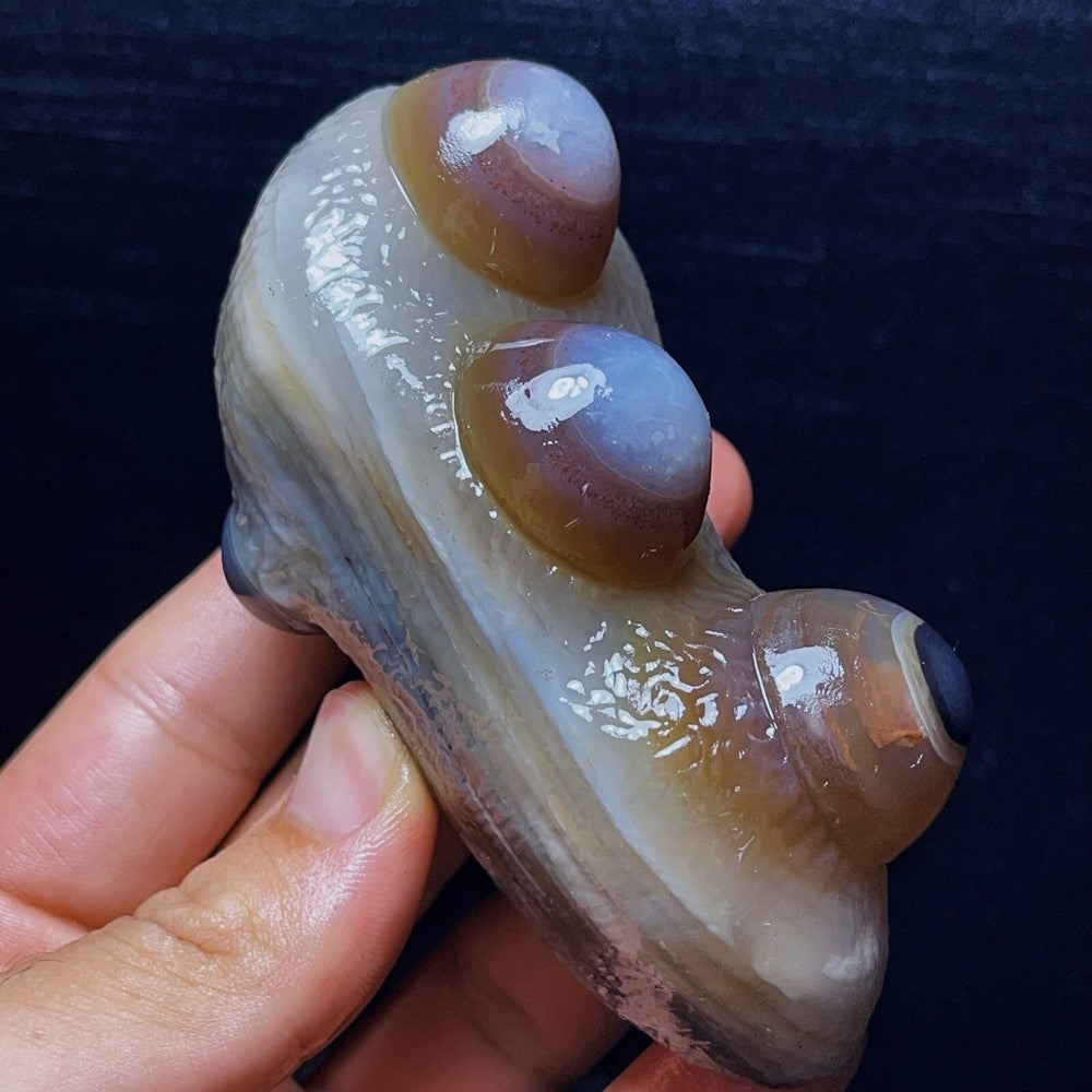 Agate Gobi naturelle, pierre de cristal d'agate pour les yeux, guérison 