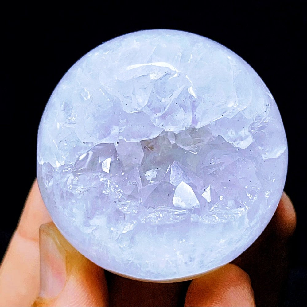 159G Natural Polished Agate Geode Sphere Ball Crystal Healing