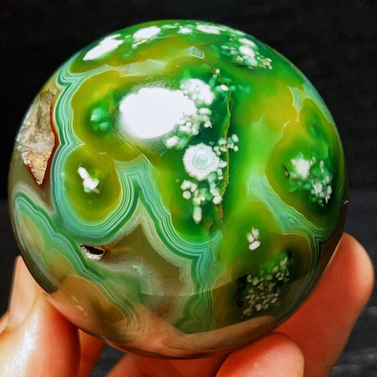 Natural Gobi Agate Eyes Agate Sphere Ball Crystal Stone Madagascar
