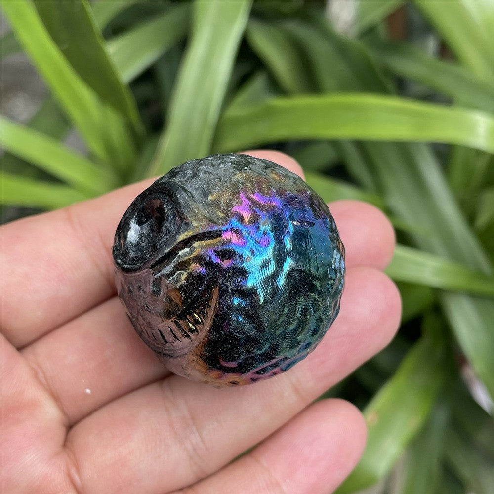 Rainbow Titanium devil eye Quartz sphere moon ball crystal CARE 1PC 35MM+.