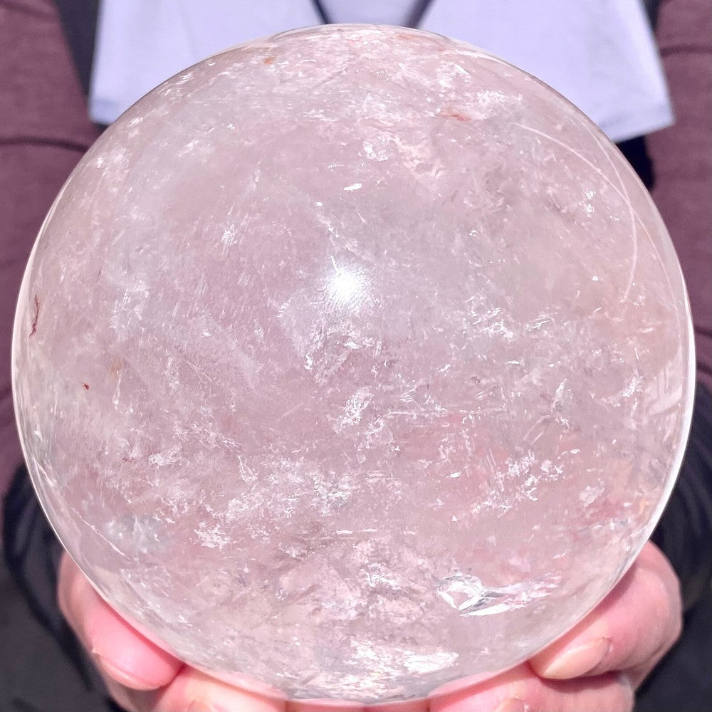 Boule de cristal de quartz blanc naturel transparent de 4,26 lb, pour la guérison et la méditation 