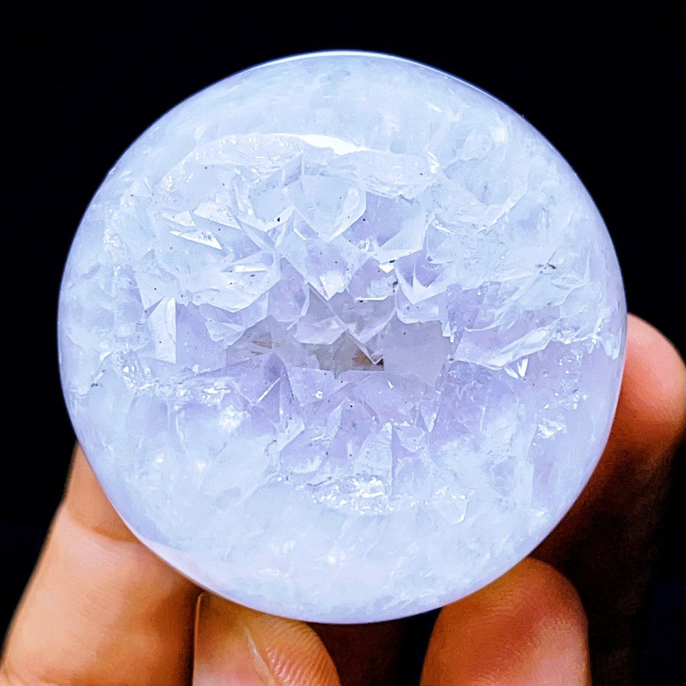 159G Natural Polished Agate Geode Sphere Ball Crystal Healing