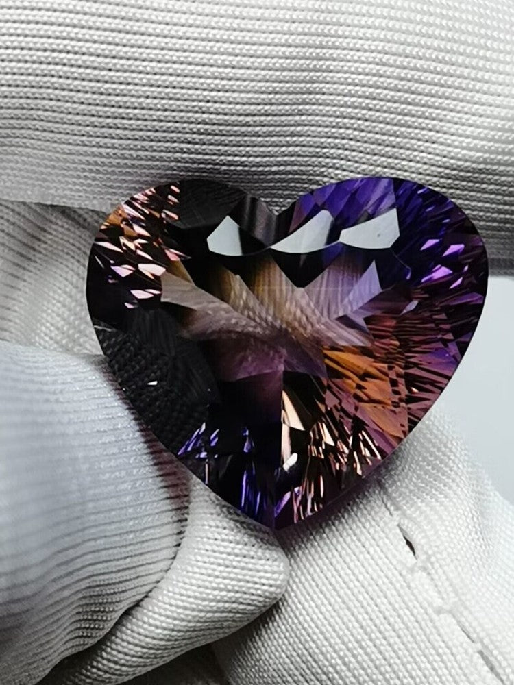 Bolivia Ametrine Amethyst Citrine Crystal Quartz Cabochon Faceted Gemstone 19 Ct