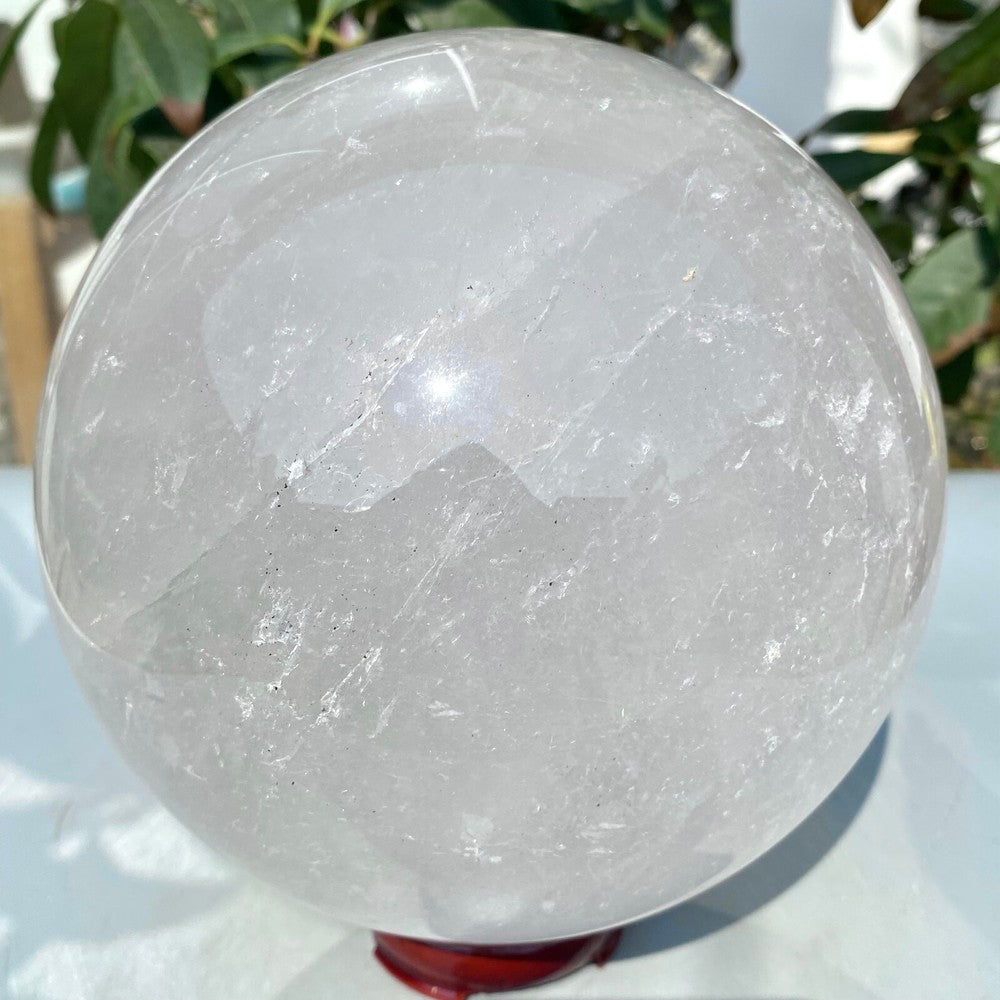 10LB Large Natural White Crystal Clear Quartz Crystal Sphere Ball Healing