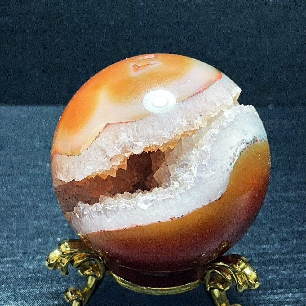 428G Natural Polished Colorful Agate Geode crystal Cave Agate