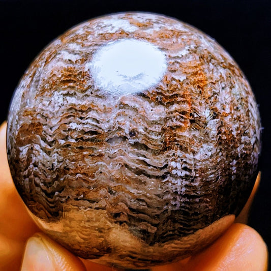 163G Natural Polished Thousand Layerghose Phantom Crystal ball Healing