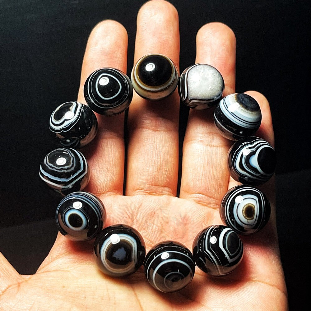 Natural Gobi Agate Eyes Agate Bracelet Crystal Stone Healing