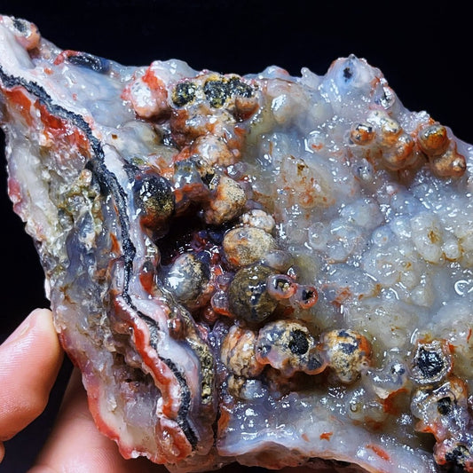 838G Natural Gobi Agate Eyes Agate Crystal Stone Healing