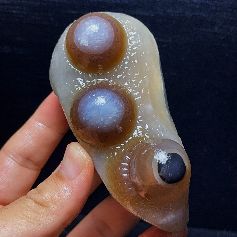 Agate Gobi naturelle, pierre de cristal d'agate pour les yeux, guérison 