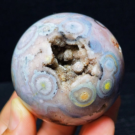 Gobi Agate Eyes Agate Sphere Ball Crystal Stone Madagascar