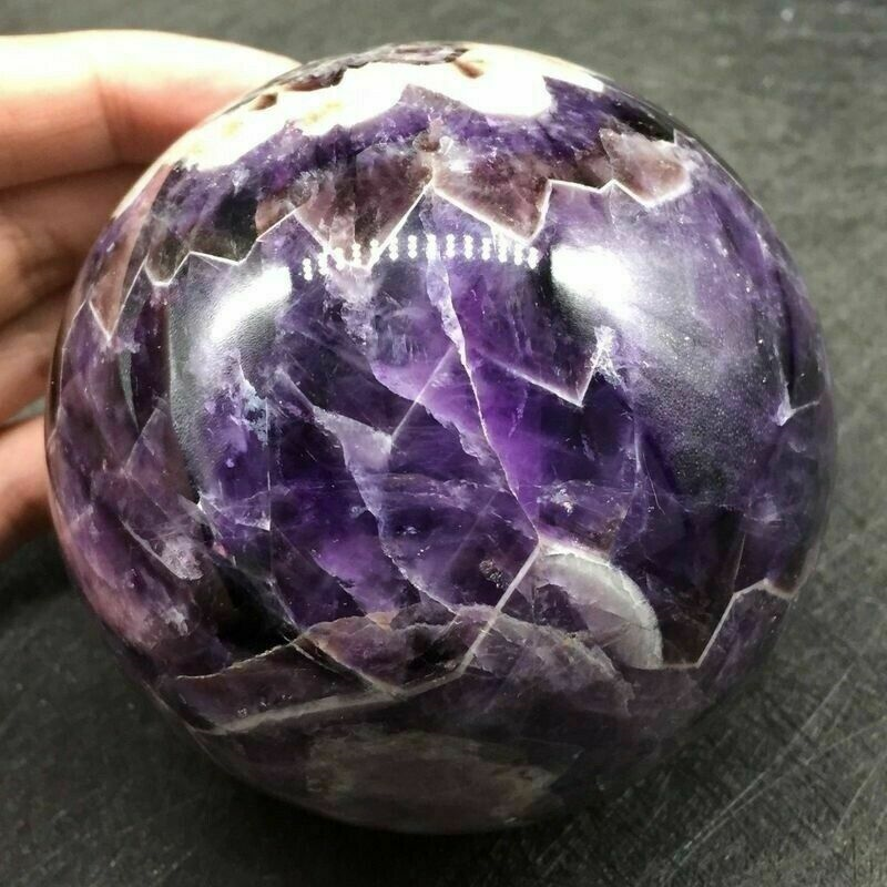 Natural Dream Amethyst Sphere Polished Quartz Crystal Ball Reiki Healing