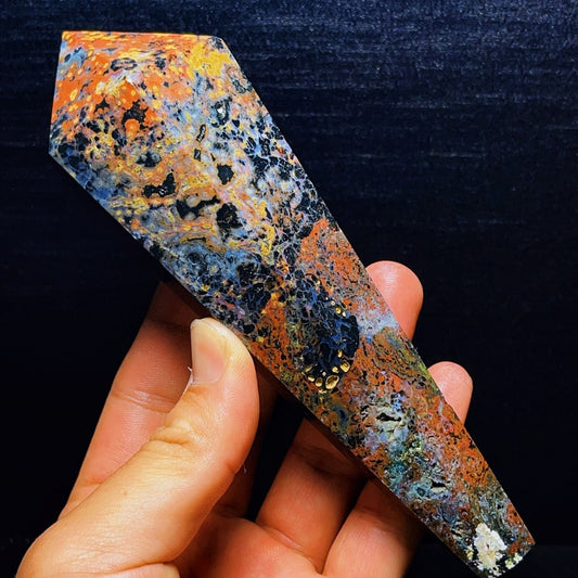 455G Natural Ocean Jasper Tower Crystal Stone Healing