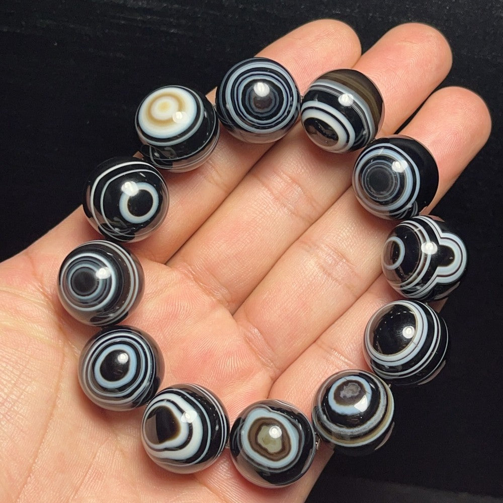 125G Natural Gobi Agate Eyes Agate Bracelet Crystal Stone Healing