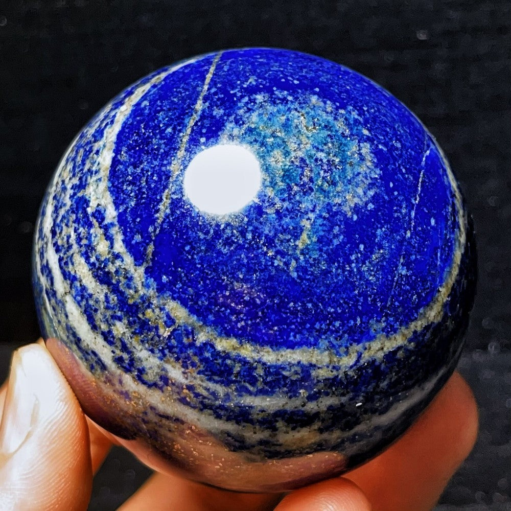 518G Natural Lapis lazuli ball Sphere Crystal Stone Healing