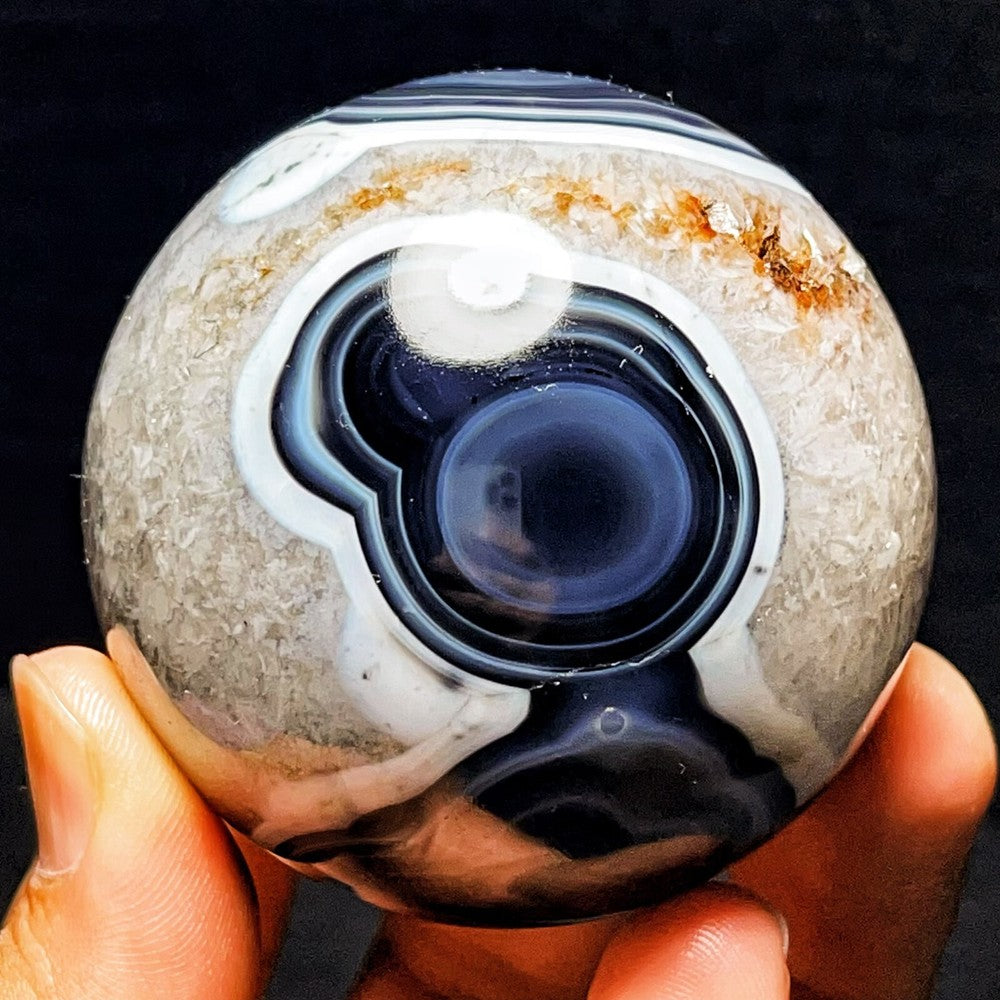 337G Gobi Agate Eyes Agate Sphere Ball Crystal Stone Madagascar