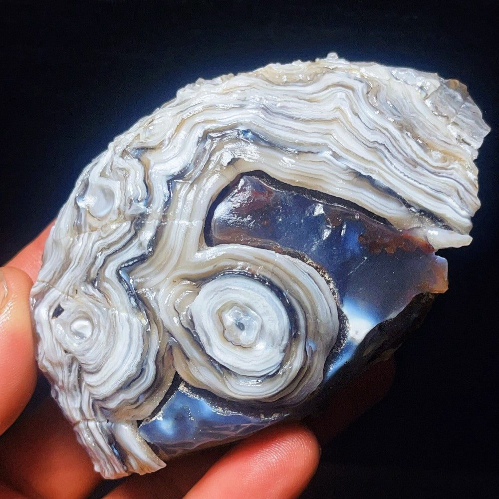306G Natural Gobi Desert Agate Eyes Crystal Healing Mineral specimen