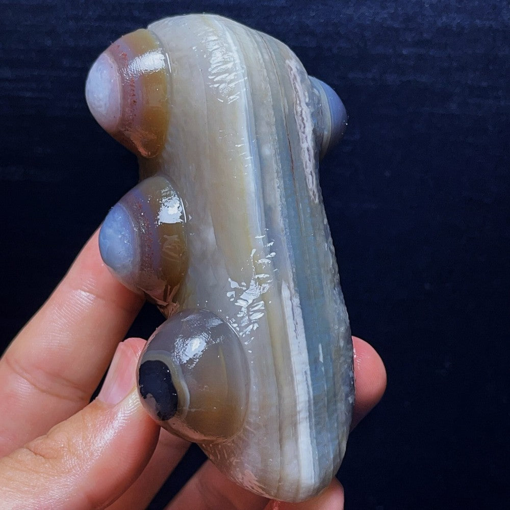 Agate Gobi naturelle, pierre de cristal d'agate pour les yeux, guérison 