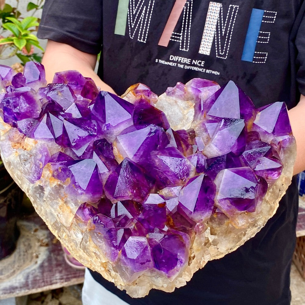 11.12LB Natural Amethyst geode quartz cluster crystal specimen Healing