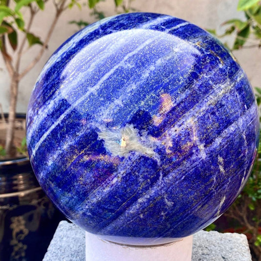 16.5LB Natural Lapis lazuli jasper Quartz Sphere Crystal Ball Reiki Healing.