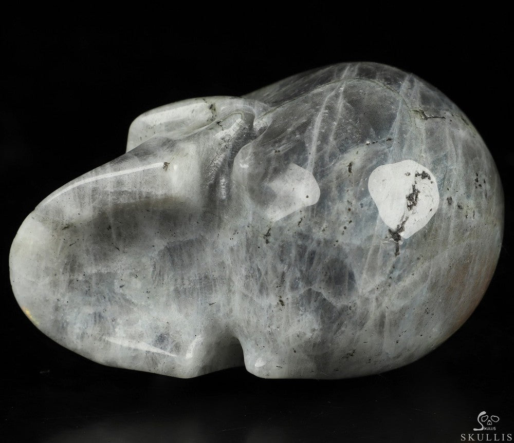 3.5" Labradorite Hand Carved Crystal Skull, Realistic, Crystal Healing