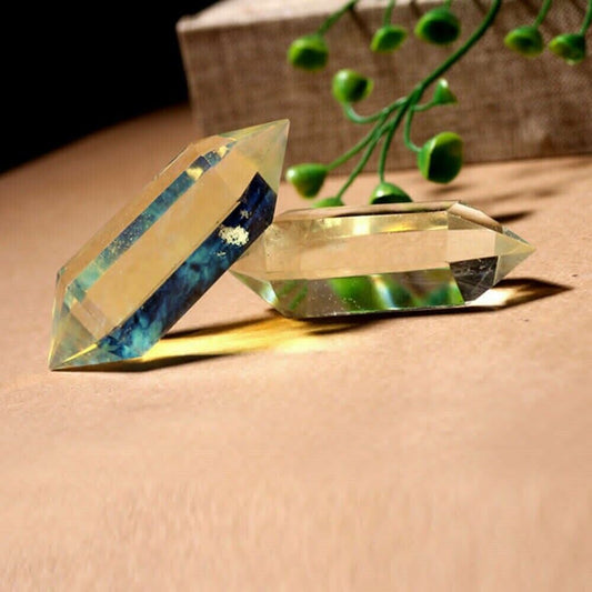 3X Natural Citrine Melting Stone Quartz Crystal Point Wand Healing Reiki Obelisk