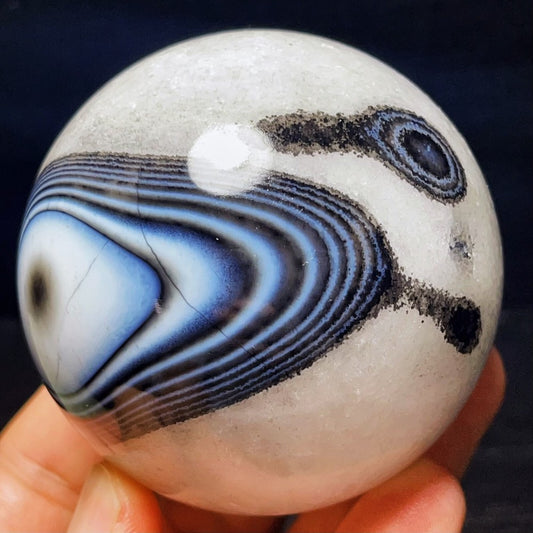 446G Gobi Agate Eyes Agate Sphere Ball Crystal Stone Madagascar