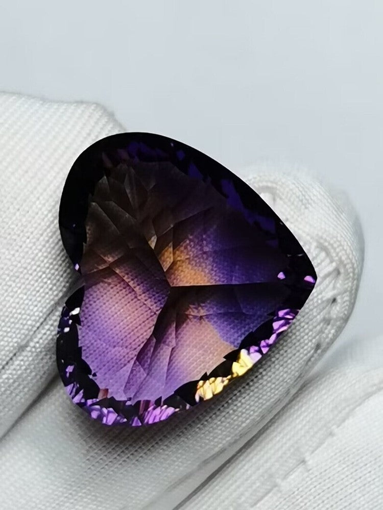 Bolivia Ametrine Amethyst Citrine Crystal Quartz Cabochon Faceted Gemstone 19 Ct