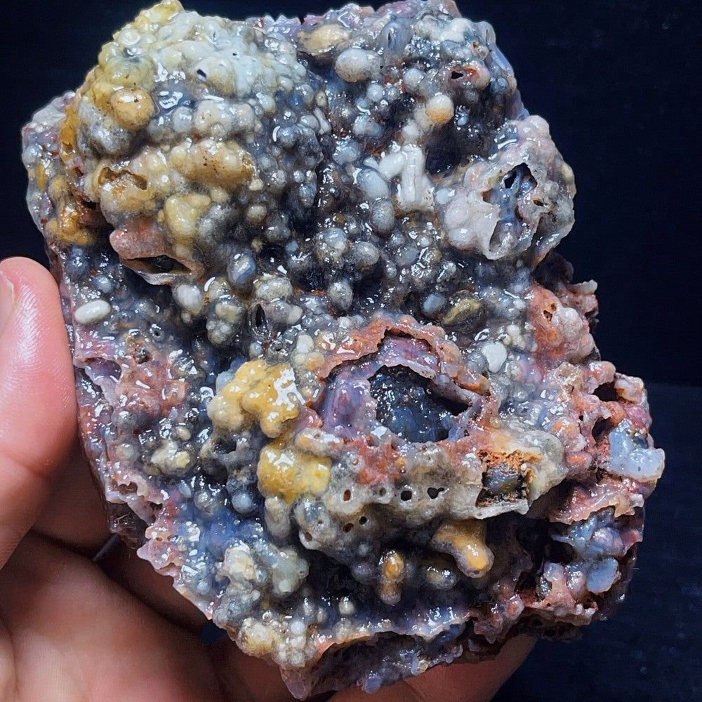 428G Natural Gobi Agate Eyes Agate Crystal Stone Healing