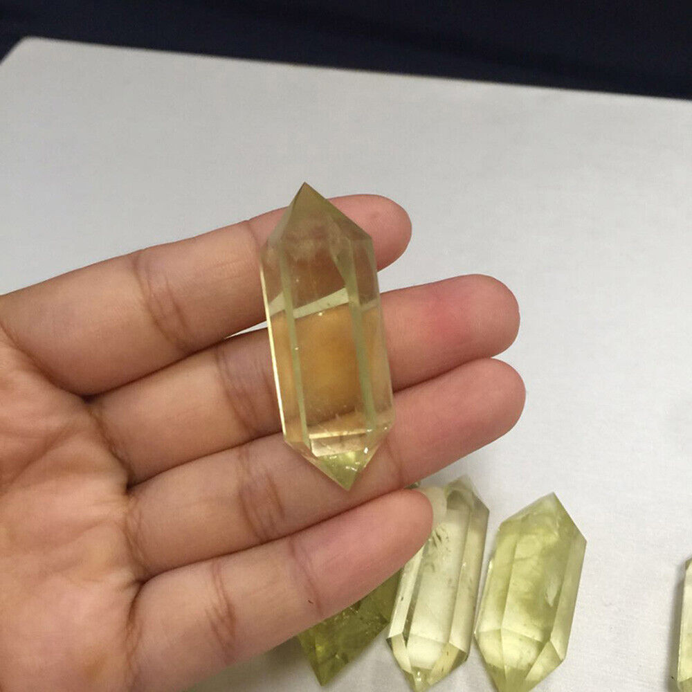 3X Natural Citrine Melting Stone Quartz Crystal Point Wand Healing Reiki Obelisk