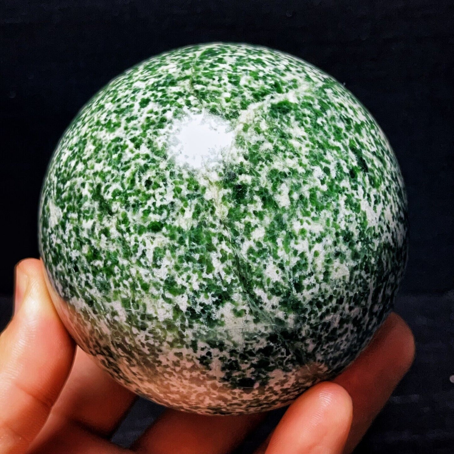 1174G Natural Chinese Soft Jade Sphere Crystal Stone Healing