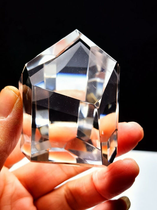 Tibetan High Altitude Clear Phantom 6 Side Crystal Quartz Point 2.16 in Energy