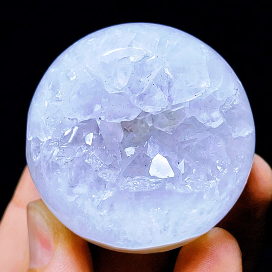 159G Natural Polished Agate Geode Sphere Ball Crystal Healing
