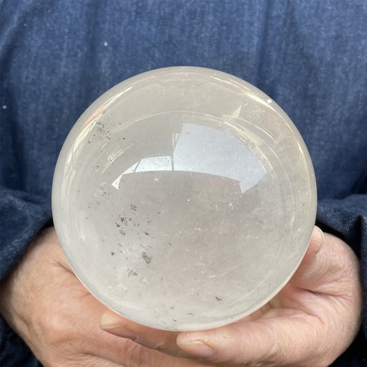 3LB Natural clear quartz sphere quartz crystal ball reiki healing CARE