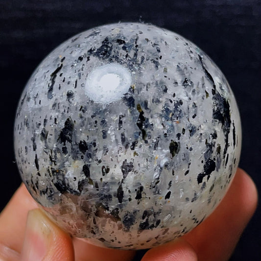 280G Natural Beautiful Black tourmaline crystal Crystal Sphere Healing