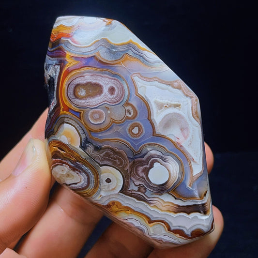 255g Natural Orbicular Ocean Jasper Crystal Stone Healing