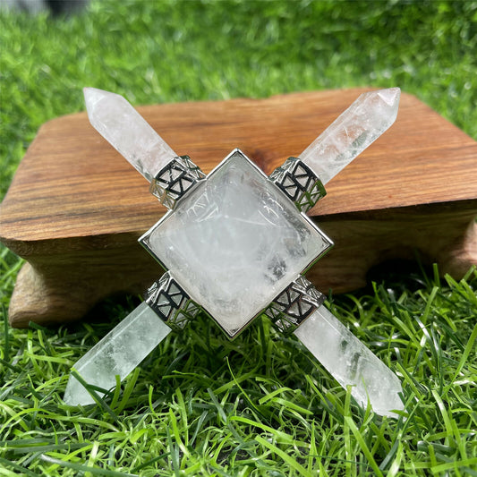 Pyramide de cristal de quartz naturel clair, générateur d'énergie, point de guérison Reiki, 1 pièce 