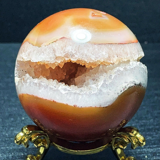 428G Natural Polished Colorful Agate Geode crystal Cave Agate
