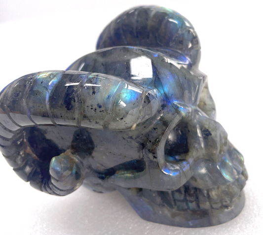 3.5'' Labradorite Carved Crystal Skull, Realistic - Skulls Gemstone & Crystal