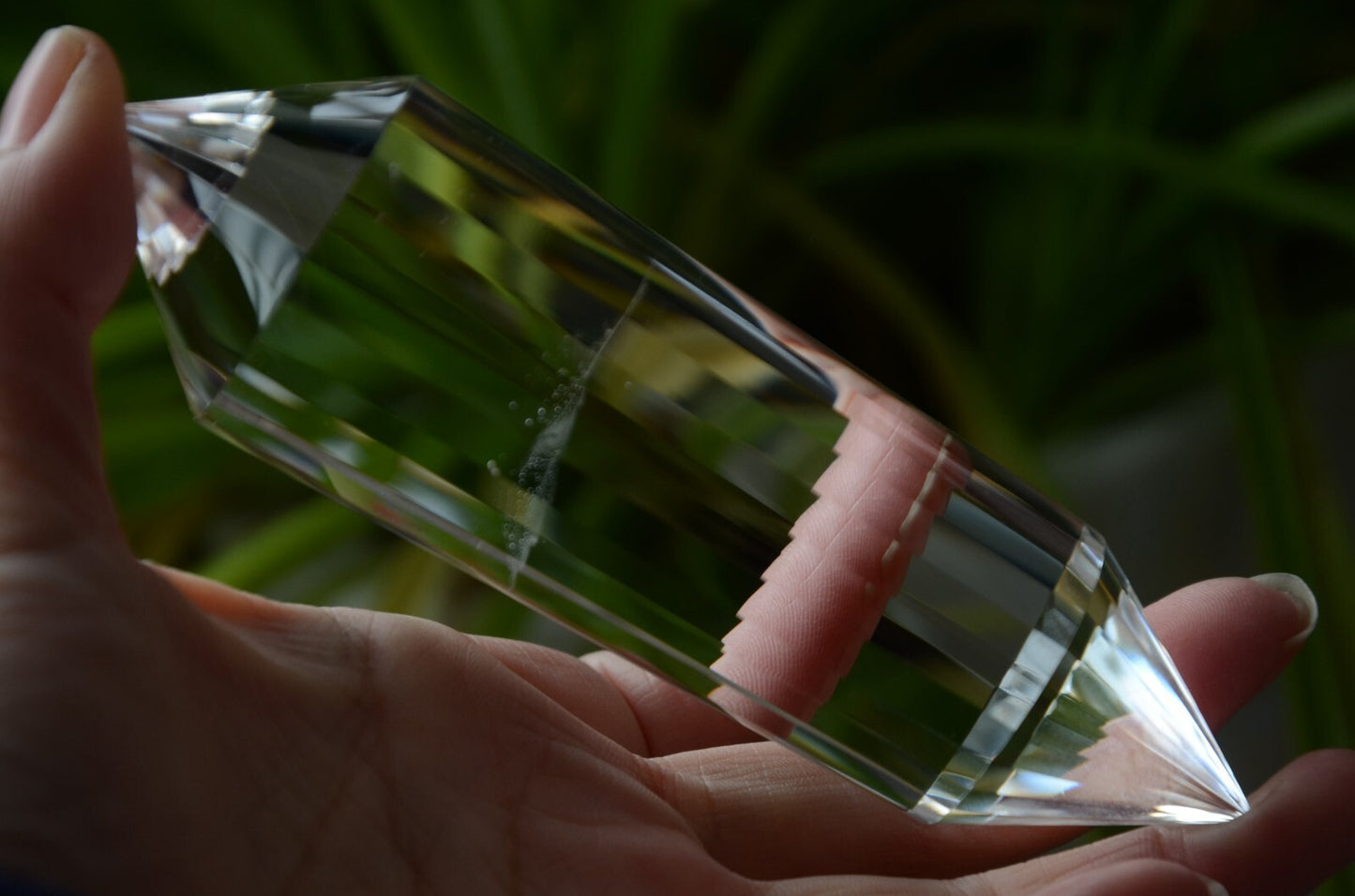 Tibetan High Altitude Clear 24 Sided Crystal Quartz Vogel Style Wand 5.03''
