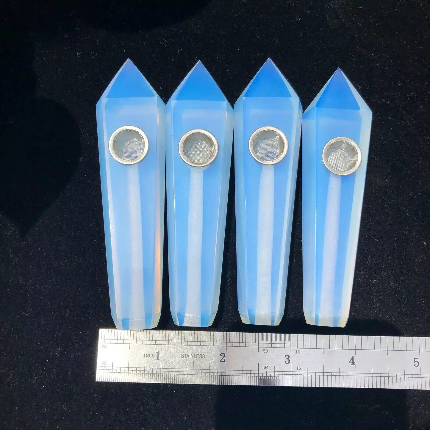 Opalit Quartz Smoking Pipe Crystal Point Obelisk Wand Reiki Healing Gem Gift