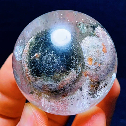 171G Natural Gobi Agate Eyes Agate Crystal Stone Phantom/Garden Quartz