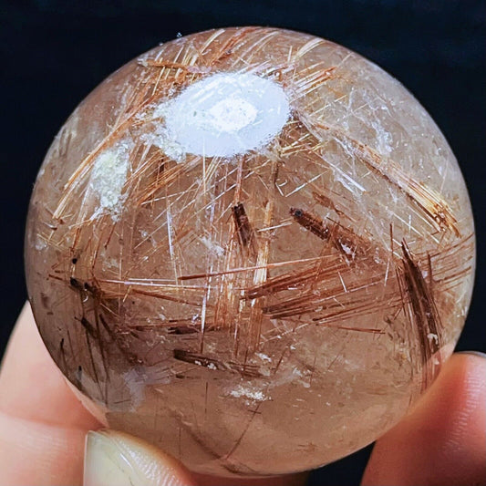 186G Natural Beautiful Golden Hair Rutilated Quartz Crystal Healing